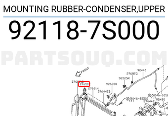 Nissan 921187S000 MOUNTING RUBBER-CONDENSER,UPPER