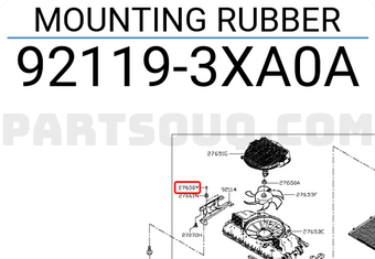 Nissan 921193XA0A MOUNTING RUBBER