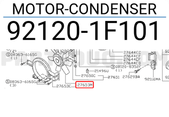 Nissan 921201F101 MOTOR-CONDENSER