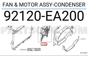 Nissan 92120EA200 FAN & MOTOR ASSY-CONDENSER