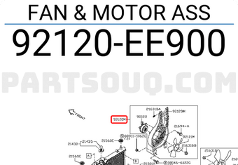 Nissan 92120EE900 FAN & MOTOR ASS