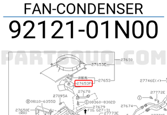Nissan 9212101N00 FAN-CONDENSER