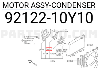 Nissan 9212210Y10 MOTOR ASSY-CONDENSER