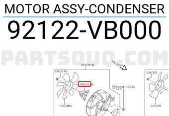 Nissan 92122VB000 MOTOR ASSY-CONDENSER
