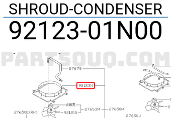 Nissan 9212301N00 SHROUD-CONDENSER