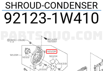 Nissan 921231W410 SHROUD-CONDENSER