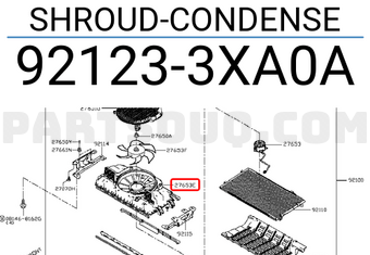Nissan 921233XA0A SHROUD-CONDENSE