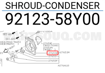 Nissan 9212358Y00 SHROUD-CONDENSER