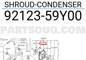 Nissan 9212359Y00 SHROUD-CONDENSER
