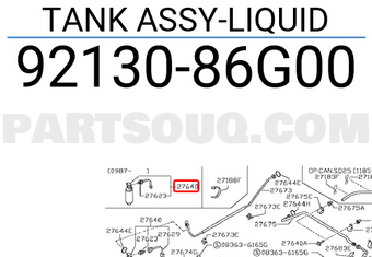 Nissan 9213086G00 TANK ASSY-LIQUID