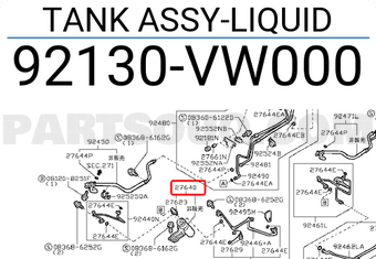 Nissan 92130VW000 TANK ASSY-LIQUID