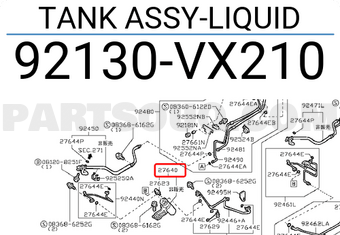Nissan 92130VX210 TANK ASSY-LIQUID