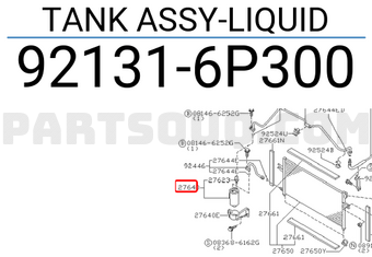Nissan 921316P300 TANK ASSY-LIQUID