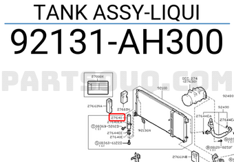 Nissan 92131AH300 TANK ASSY-LIQUI