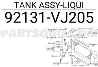 Nissan 92131VJ205 TANK ASSY-LIQUI