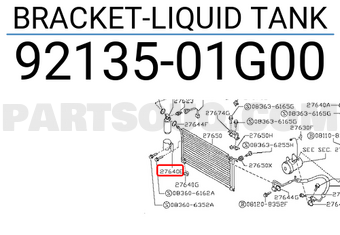 Nissan 9213501G00 BRACKET-LIQUID TANK