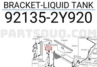 Nissan 921352Y920 BRACKET-LIQUID TANK
