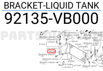 Nissan 92135VB000 BRACKET-LIQUID TANK
