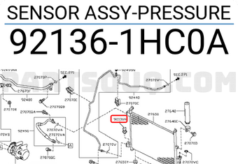 Nissan 921361HC0A SENSOR ASSY-PRESSURE