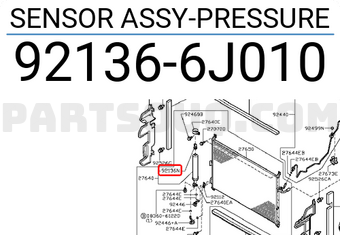 Nissan 921366J010 SENSOR ASSY-PRESSURE