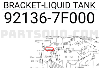 Nissan 921367F000 BRACKET-LIQUID TANK