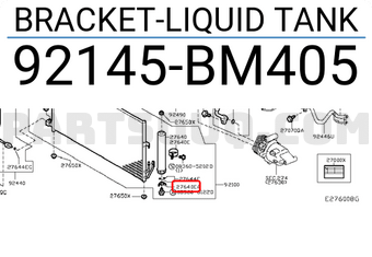 Nissan 92145BM405 BRACKET-LIQUID TANK