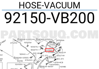 Nissan 92150VB200 HOSE-VACUUM