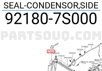 Nissan 921807S000 SEAL-CONDENSOR,SIDE