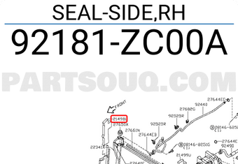 Nissan 92181ZC00A SEAL-SIDE,RH