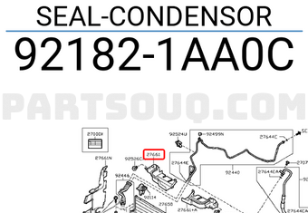 Nissan 921821AA0C SEAL-CONDENSOR
