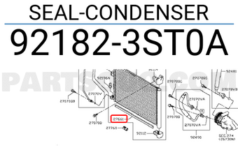 Nissan 921823ST0A SEAL-CONDENSER