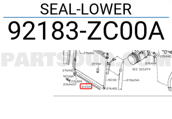 Nissan 92183ZC00A SEAL-LOWER