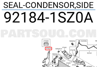 Nissan 921841SZ0A SEAL-CONDENSOR,SIDE