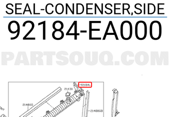 Nissan 92184EA000 SEAL-CONDENSER,SIDE