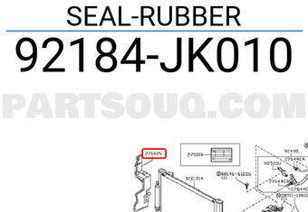 Nissan 92184JK010 SEAL-RUBBER