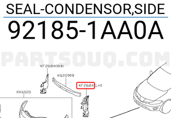 Nissan 921851AA0A SEAL-CONDENSOR,SIDE
