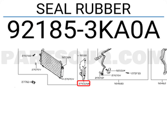 Nissan 921853KA0A SEAL RUBBER