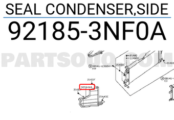 Nissan 921853NF0A SEAL CONDENSER,SIDE