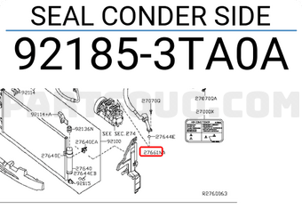 Nissan 921853TA0A SEAL CONDER SIDE
