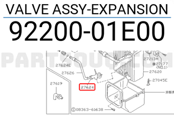 Nissan 9220001E00 VALVE ASSY-EXPANSION