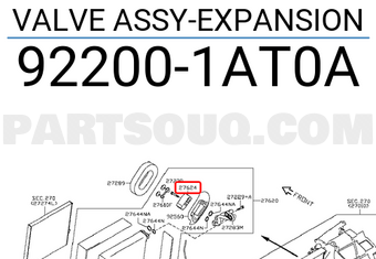 Nissan 922001AT0A VALVE ASSY-EXPANSION