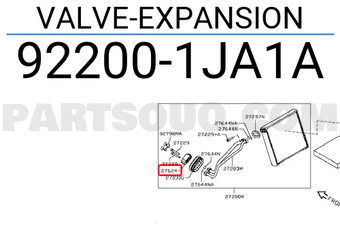 Nissan 922001JA1A VALVE-EXPANSION