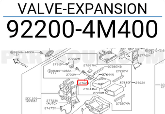 Nissan 922004M400 VALVE-EXPANSION