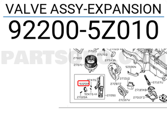 Nissan 922005Z010 VALVE ASSY-EXPANSION