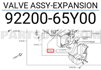 Nissan 9220065Y00 VALVE ASSY-EXPANSION