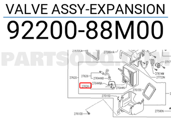 Nissan 9220088M00 VALVE ASSY-EXPANSION