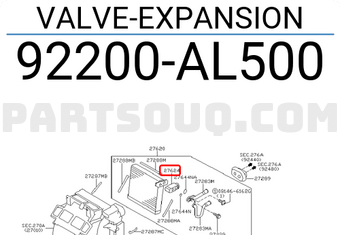 Nissan 92200AL500 VALVE-EXPANSION