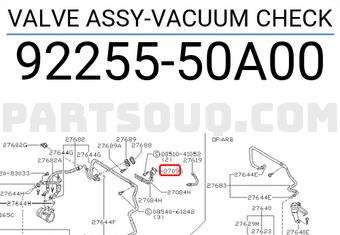 Nissan 9225550A00 VALVE ASSY-VACUUM CHECK