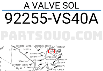 Nissan 92255VS40A A VALVE SOL