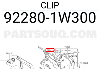 Nissan 922801W300 CLIP